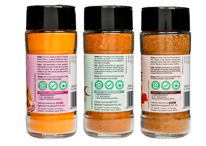 Cheese Powder, Piri Piri, Cajun Spice | Pack of 3 bottles