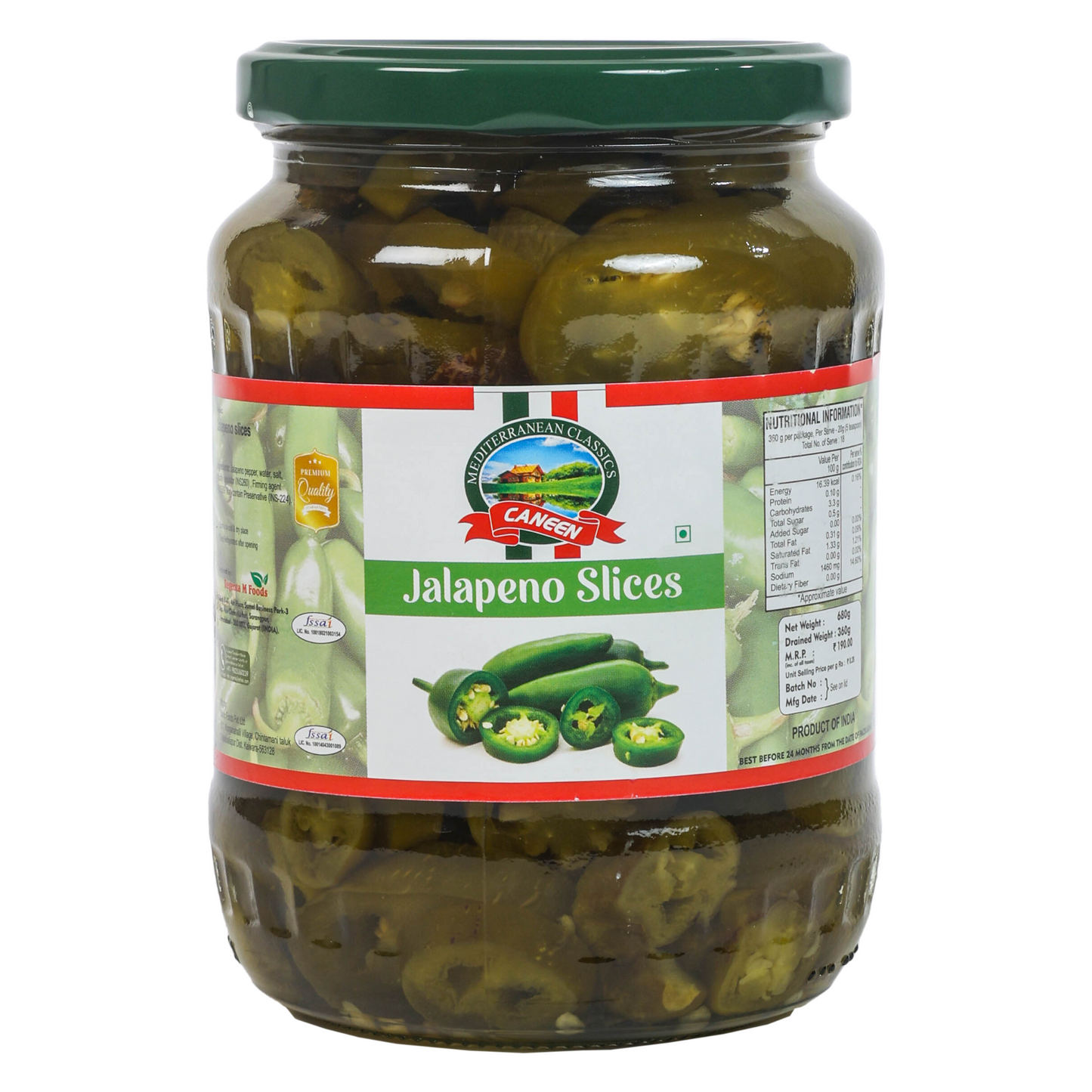 Green Jalapeno Slices