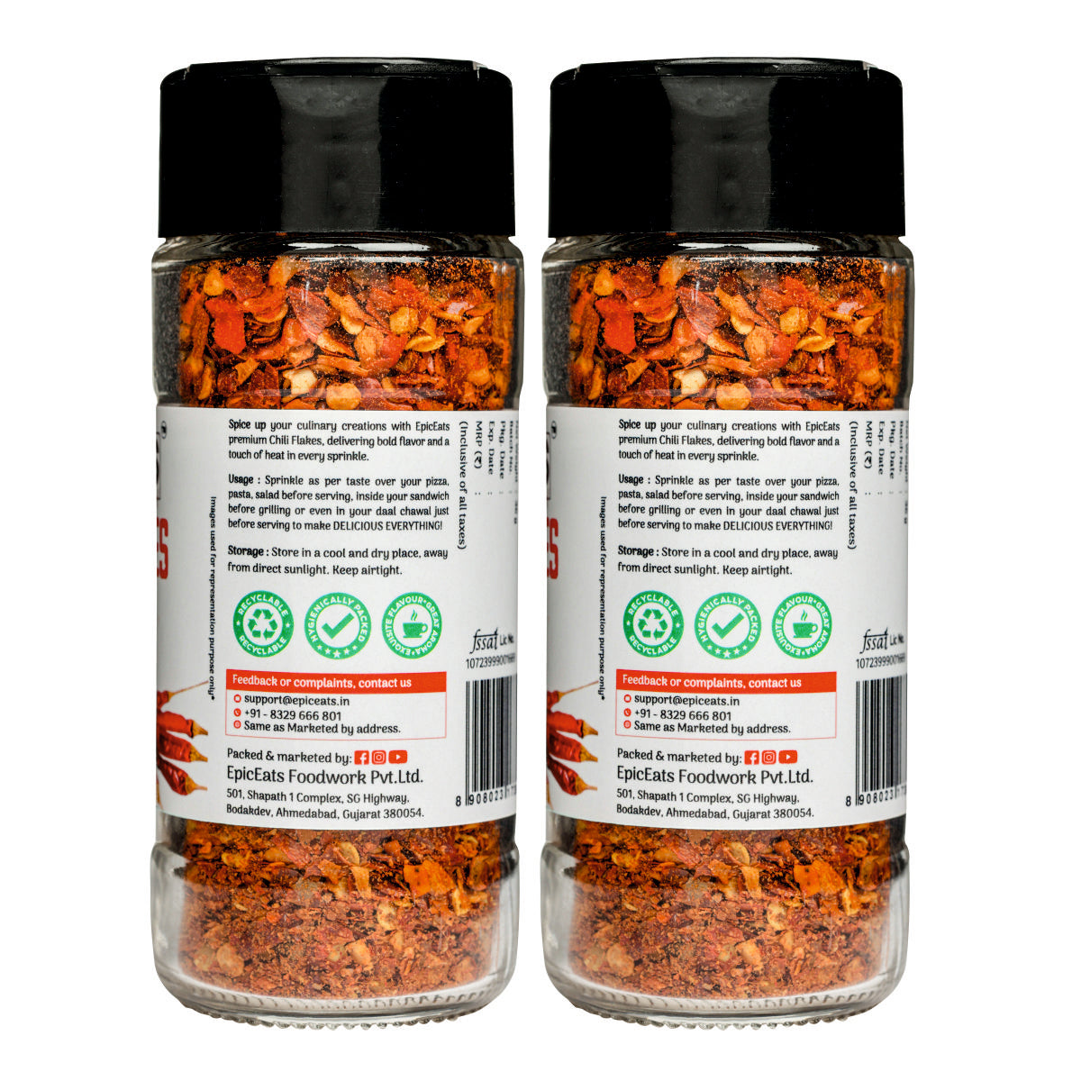 Chilli Flakes | Pack of 2 bottles