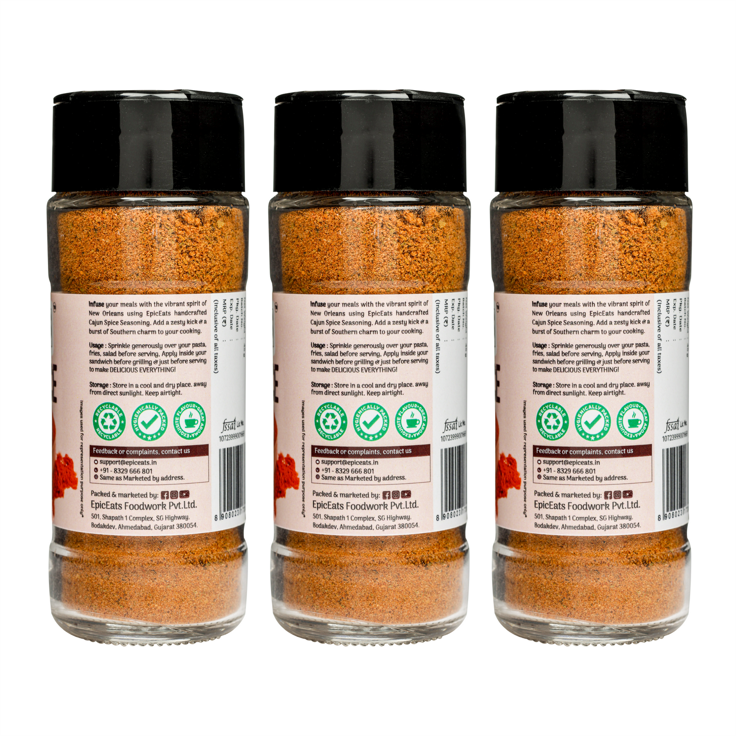 Cajun Spice seasoning | Pack of 3 bottles