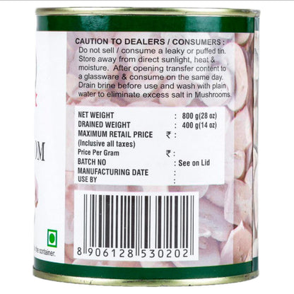 Slice Mushroom 800g