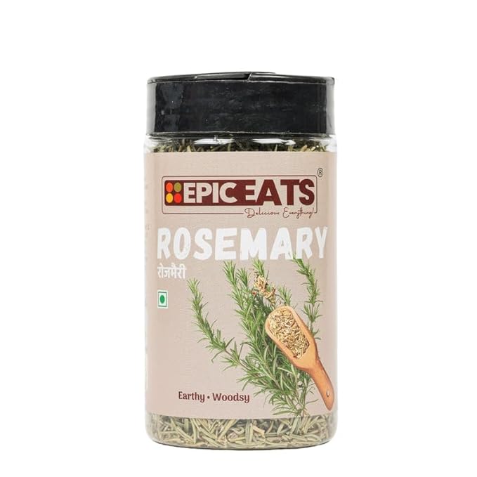 Epic Eats Dried Rosemary Leaves – 100% Natural Herb for Cooking, Herbal Tea, Hair & Skin Care.